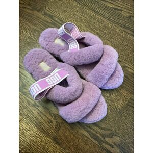 UGG Womens Oh Yeah 1107953 Light Purple Open Toe Flat Slingback Sandals Size 8